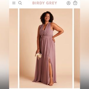 Birdy Grey “Grace” Convertible dress in Dark Mauve size XXLARGE….Stains are gone